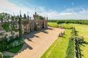 The view of Knebworth House from the Watchman's Tower.