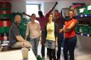 Hard-working volunteers at Islington Foodbank. CREDIT: ARSENAL FC