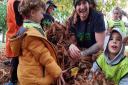 Connor Fahy and some youngsters show how easy it is to have fun at an Outdoor Activity camp this Easter