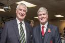 Chairman Terry Barratt with Pat Rice. Photo: Peter Else