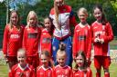 Leah Williamson with Bedwell Rangers youngsters