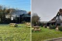 An unauthorised structure at the Tranquil Turtle in Stevenage (pictured left) has now been removed.