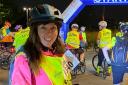 Justine Moseley (pictured at a Nightrider event last year) is raising money in memory of her dad.