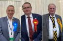 From L to R: Cllr Phil Bibby (leader, Conservative group on SBC); Cllr Richard Henry (leader of the council); and Cllr Robin Parker (leader of the Lib Dem group on the council.
