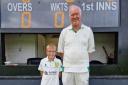 A total of 56 years separates Ickleford team-mates Noah Giggle and Roy Izzard. Picture: ICKLEFORD CC