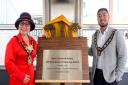 Mayor of Stevenage, Cllr Myla Arceno, unveiled the plaque with mayor's consort John Arceno.
