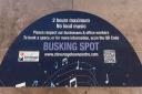 Designated busking spots have been set up in the town centre