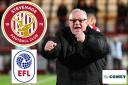 Will Steve Evans be celebrating come the end of the League One season 2023-2024? Picture: TGS PHOTO