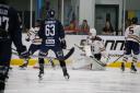 Aaron Connolly looks on as Invicta attack the Raiders goal Image: Charlotte Smallwood