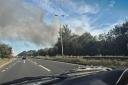 Smoke - Smoke was still seen on the A127 at 4.30 on Saturday after the fire broke out at 1.15am on Saturday night at the Burnt Mills Industrial Estate in Basildon