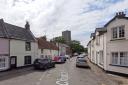 The property on Church Plain at Wells (left) whose owner has applied to build a rear extension