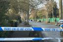 Police at the scene in Reading back in February.