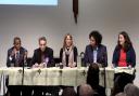 Bim Afolami, Sid Cordle, Jane Mainwaring, Sam Collins and Kay Tart at the Hitchin and Harpenden General Election hustings. Picture: Hitchin TV