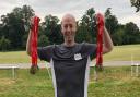 Kieran Feetham finished nine triathlons over two days in aid of East and North Hertfordshire Hospitals’ Charity at the weekend