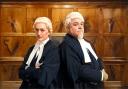 Hannah Shaw and Graeme Bussey as two barristers in the Settlement Players' production of The Accused by Jeffrey Archer, which can be seen for three nights at Letchworth Settlement.