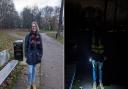 Jennifer Huygen (pictured, both) is campaigning for better lighting in Stevenage's Fairlands Valley Park