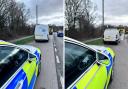 These vans have been seized by police after they reported the drivers for a number of offences.