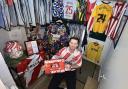 Lewis Collins has as astonishing 115 Stevenage shirts in his collection.