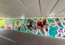 One of the murals is dedicated to celebrating active travel.
