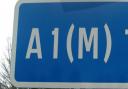 Part of the A1(M) was closed yesterday evening.