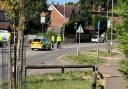 The scene in Stevenage Road, Hitchin.