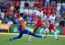 Louis Thompson was a standout performer for Stevenage in the win over Shrewsbury Town. Picture: TGS PHOTO