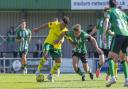 Rio Deall got the Hitchin Town goal against Bromsgrove Sporting. Picture: PETER ELSE