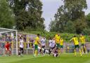 Hitchin Town press against Berkhamsted in the FA Cup. Picture: PETER ELSE