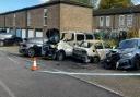 Cars destroyed by the blaze in Canterbury Way.