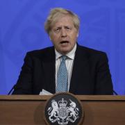 Prime Minister Boris Johnson during a COVID-19 media briefing in Downing Street, London.