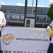 Alex Lang with Lenka McAlinden from Just Be A Child charity