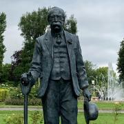 The Ebenezer Howard statue in Welwyn Garden City town centre.