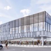 A concept image of the new Stevenage Marks & Spencer foodhall at the former Debenhams store