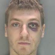 Jasper Thompson, from Letchworth, has been jailed after threatening to cut his victim's face and kill her