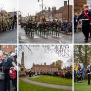 A parade through Stevenage High Street led to the war memorial, where the town's mayor, MP, council leader and representatives of the Royal British Legion were among those gathered for the Service of Remembrance