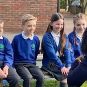 Lordship Farm Primary School's eco-committee appeared on BBC Look East after implementing their idea for 'Meat Free Mondays' to help tackle climate change