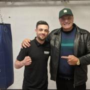 John Fury, father of heavyweight world champion Tyson, visited Tom Ansell at his Elite Fitness Academy gym in Hitchin.