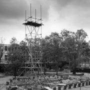 Stevenage town centre being constructed in 1958