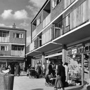 Marymead Shopping Precinct in Stevenage in 1957