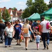 Visitors enjoy the Letchworth Food and Drink Festival in 2019