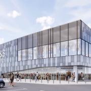 A concept image of the new Marks and Spencer Foodhall at Stevenage's former Debenhams store
