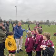 RFU president pays visit to Hitchin Rugby Club