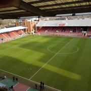 The view from the press gantry at Brisbane Road ahead of Boro's game at Orient.