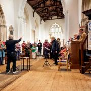 Last year's Hymnathon at St Mary's Church, Ashwell