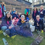 Holy Saviour Guides collecting litter in spring last year