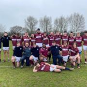Hitchin colts celebrate their Herts Middlesex League success. Picture: HITCHIN RFC