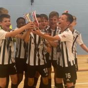 Stoke Hammond celebrate winning the Under 11s tournament at the first Stevenage Community Trust Cup.