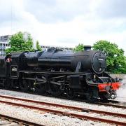 This steam locomotive will be passing through Hertfordshire tomorrow.