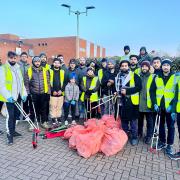 Members of AMYA Stevenage took part in a New Year's day litter pick.