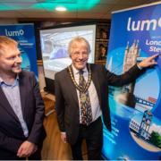 Managing director of Lumo and Hull trains, Martijn Gilbert, and deputy Mayor of Stevenage, Councillor Jim Brown